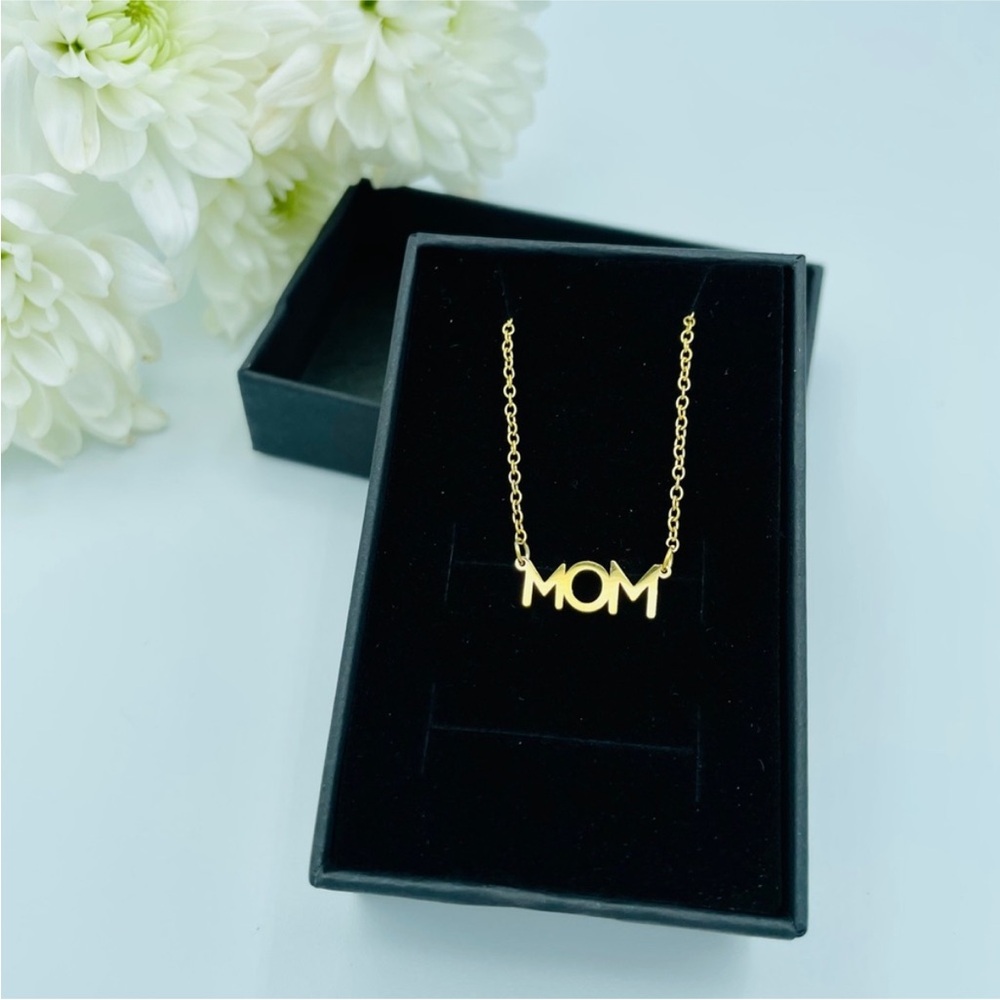 Mom Necklace Chain Gold Stainless Steel